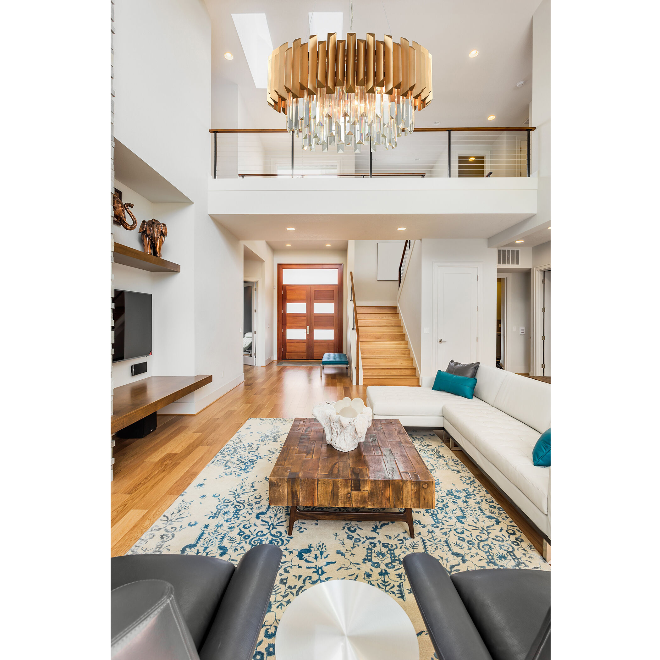 Seneca Falls 6 Light 26 inch Matte Gold Chandelier Ceiling Light