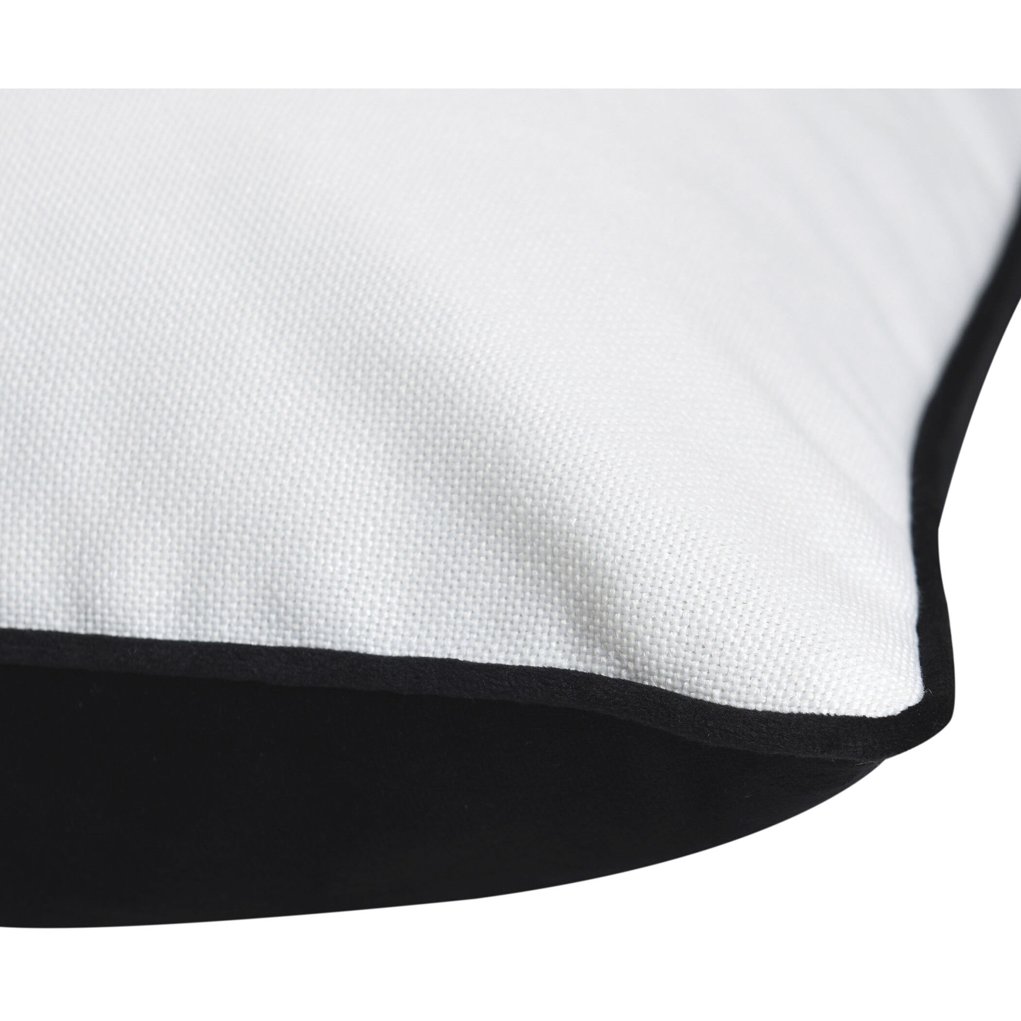 Amos 24 X 6.5 inch White and Black Pillow
