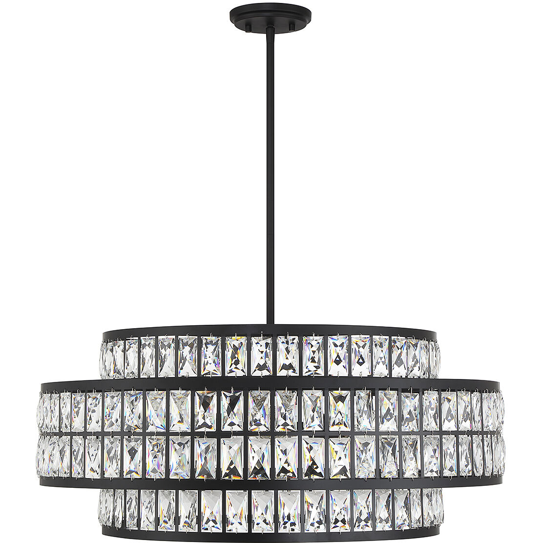 Renzo 6 Light 28 inch Matte Black Pendant Ceiling Light