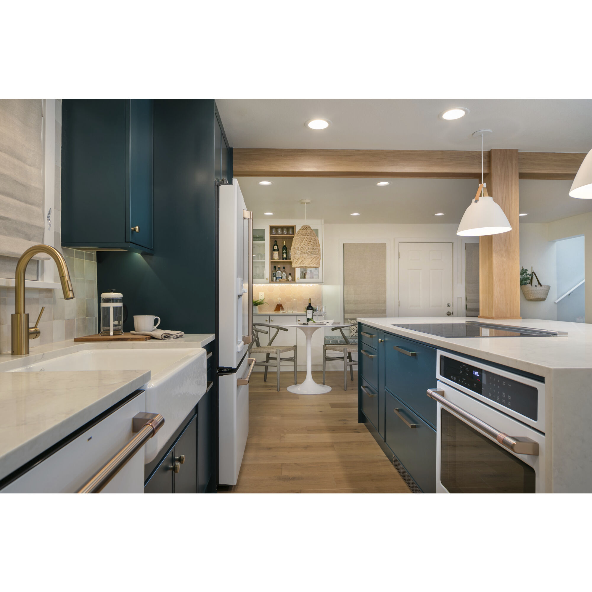 Nordic 1 Light 19 inch Tan Leather/White Single Pendant Ceiling Light in Tan Leather and White