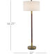 Bravo 66.25 inch 150 watt Mahogany and Antique Brass Floor Lamp Portable Light