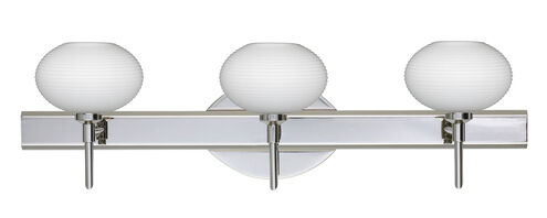 Lasso LED 23 inch Chrome Vanity Lighting Wall Light in Opal Matte Glass