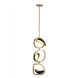 Onyx 13 inch Brushed Gold and Satin Bronze Pendant Ceiling Light