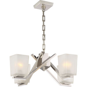 Timone 4 Light 23 inch Polished Nickel Chandelier Ceiling Light