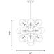 Matisse 16 Light 22 inch Warm Brass Chandelier Ceiling Light