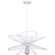 Channel 1 Light 20 inch White Pendant Ceiling Light