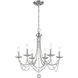 Mirabella 25 inch 60.00 watt Pewter Chandelier Ceiling Light in No Shade