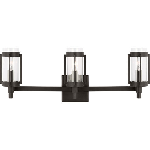 Flynn 3 Light 23.25 inch Aged Iron Bath Vanity Wall Sconce Wall Light