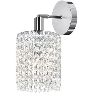 Glitz 1 Light 8 inch Chrome Bathroom Sconce Wall Light