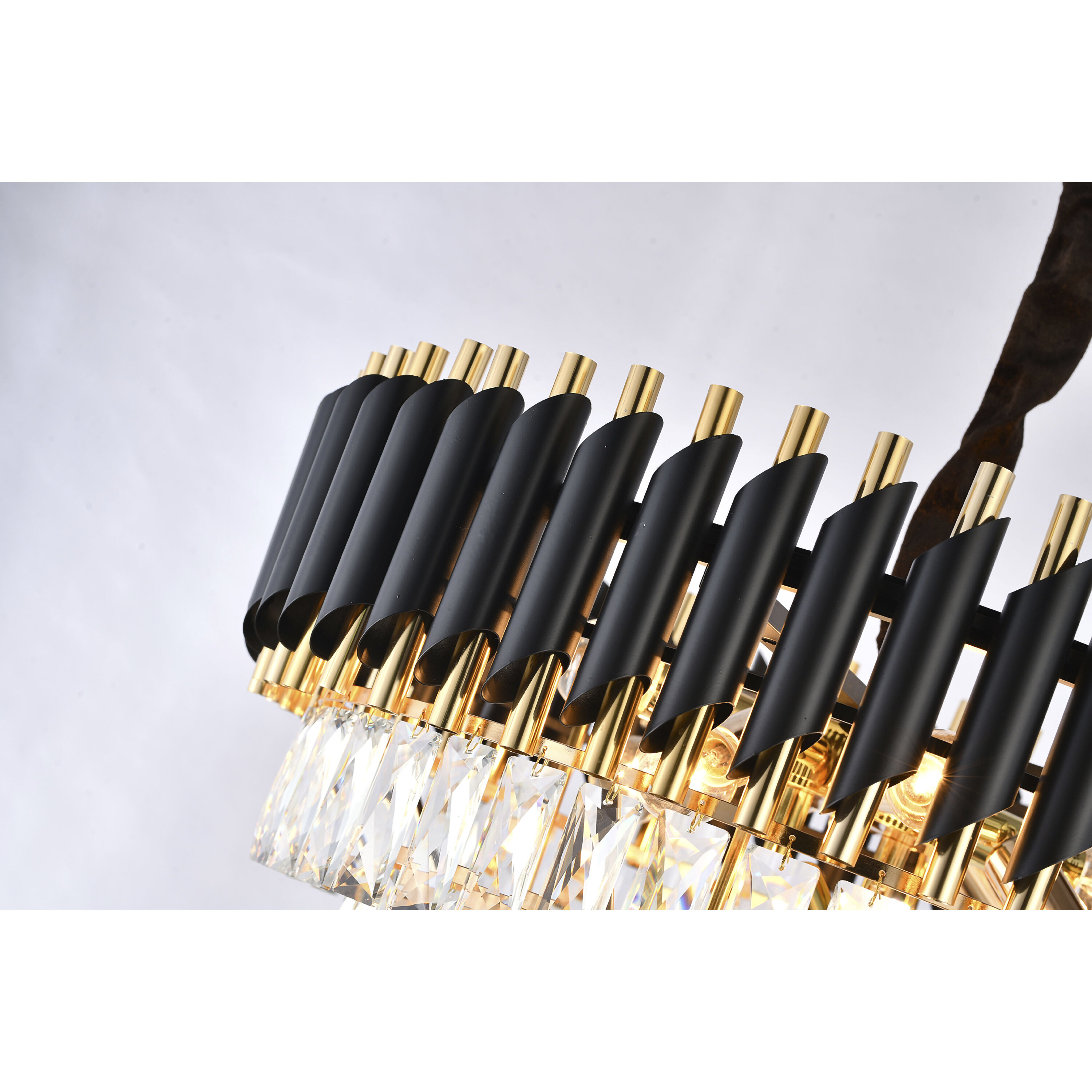 Canada 16 Light 32 inch Black and Gold Chandelier Ceiling Light