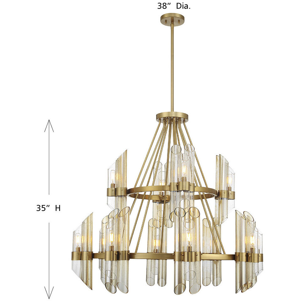 Biltmore 12 Light 38 inch Warm Brass Chandelier Ceiling Light
