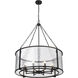 Barrington 8 Light 32 inch Matte Black Chandelier Ceiling Light