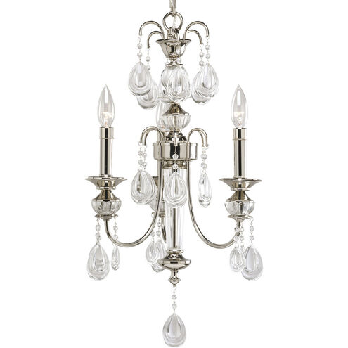 Noir 3 Light 17 inch Polished Nickel Chandelier Ceiling Light
