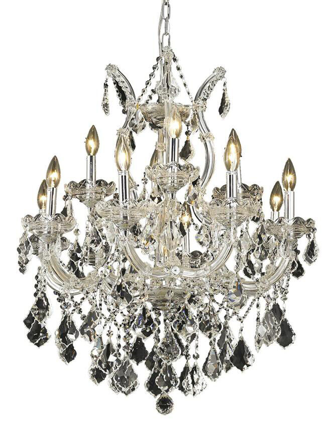 Maria Theresa 13 Light 27 inch Chrome Dining Chandelier Ceiling Light in Clear, Royal Cut