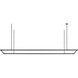 Mick De Giulio Stagger Halo LED 84 inch Nightshade Black Linear Suspension Ceiling Light, Integrated LED