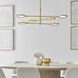 Spectica LED Plated Brass Chandelier Ceiling Light, Integrated LED