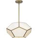 Latham 3 Light 18 inch Vintage Gold Semi-Flush Mount Ceiling Light