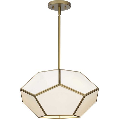 Latham 3 Light 18 inch Vintage Gold Semi-Flush Mount Ceiling Light