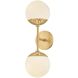 Paige 2 Light 6 inch Aged Brass Wall Sconce Wall Light