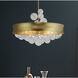 Verdi Square 8 Light 32 inch Soft Gold With Gold Leaf Convertible Pendant Ceiling Light