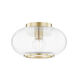 Maggie 1 Light 13 inch Aged Brass Flush Mount Ceiling Light