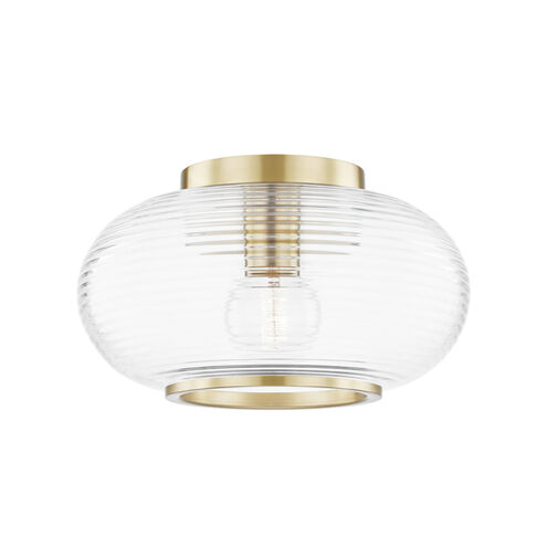 Maggie 1 Light 13 inch Aged Brass Flush Mount Ceiling Light