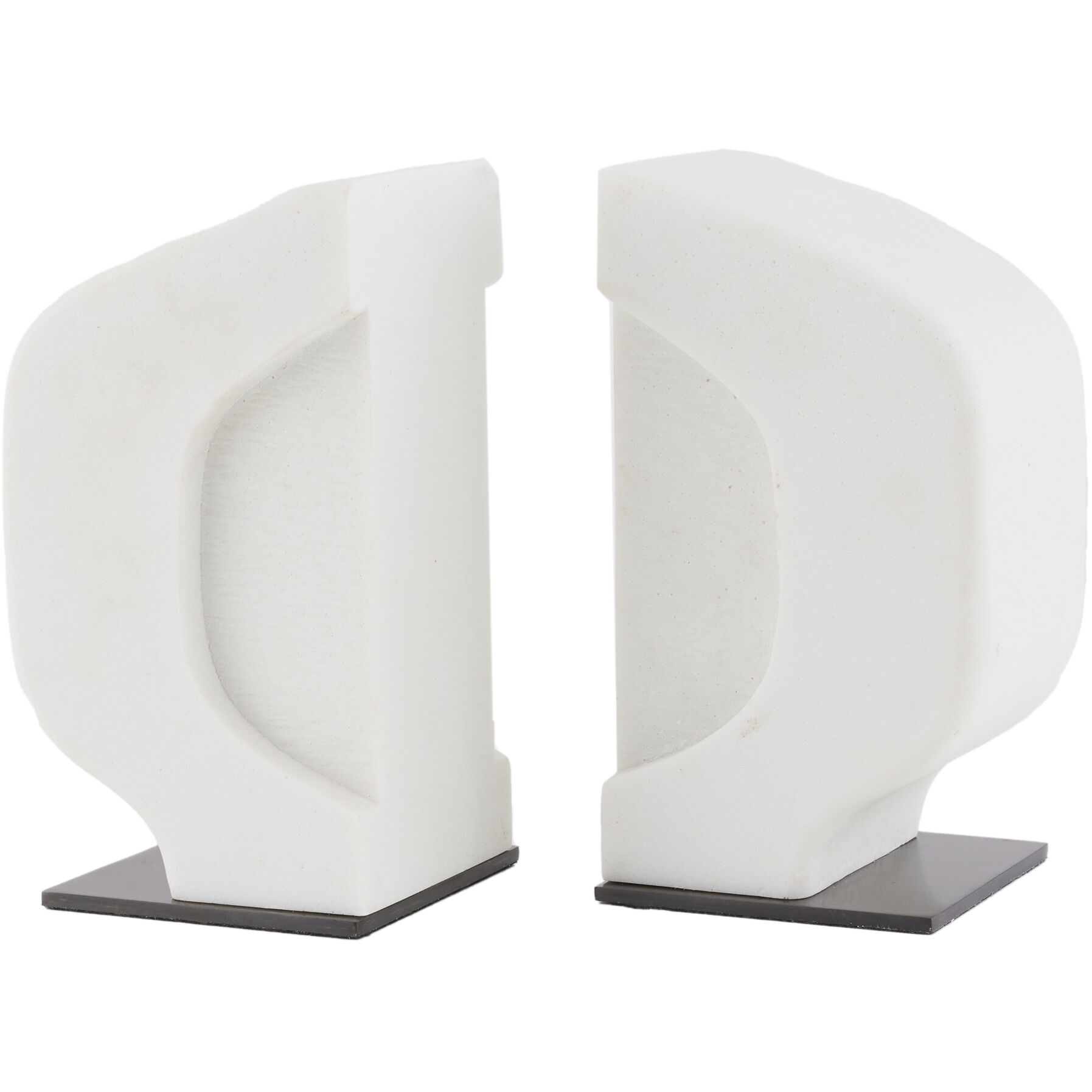 Saffron 5 inch Ivory Bookends, Set of 2
