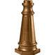Outdoor Post Base 19.5 inch Natural Copper Outdoor Post Base