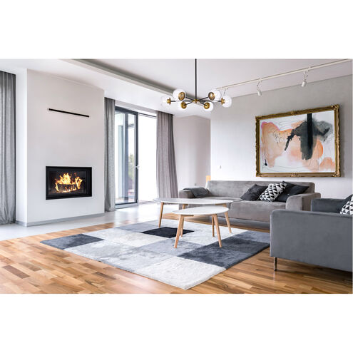 Briggs 6 Light 36 inch Black and Brass Pendant Ceiling Light