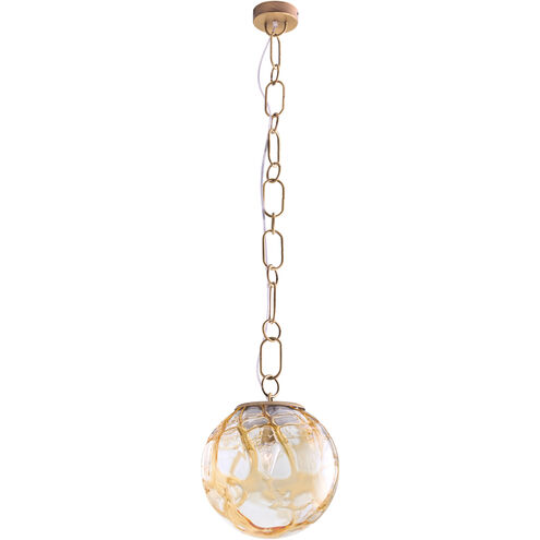 Amo 1 Light 12 inch Brown and Gold Pendant Ceiling Light