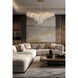 Canada LED 43 inch Gold Chandelier Ceiling Light, Crystal