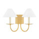 Lenore 2 Light 15 inch Aged Brass Wall Sconce Wall Light