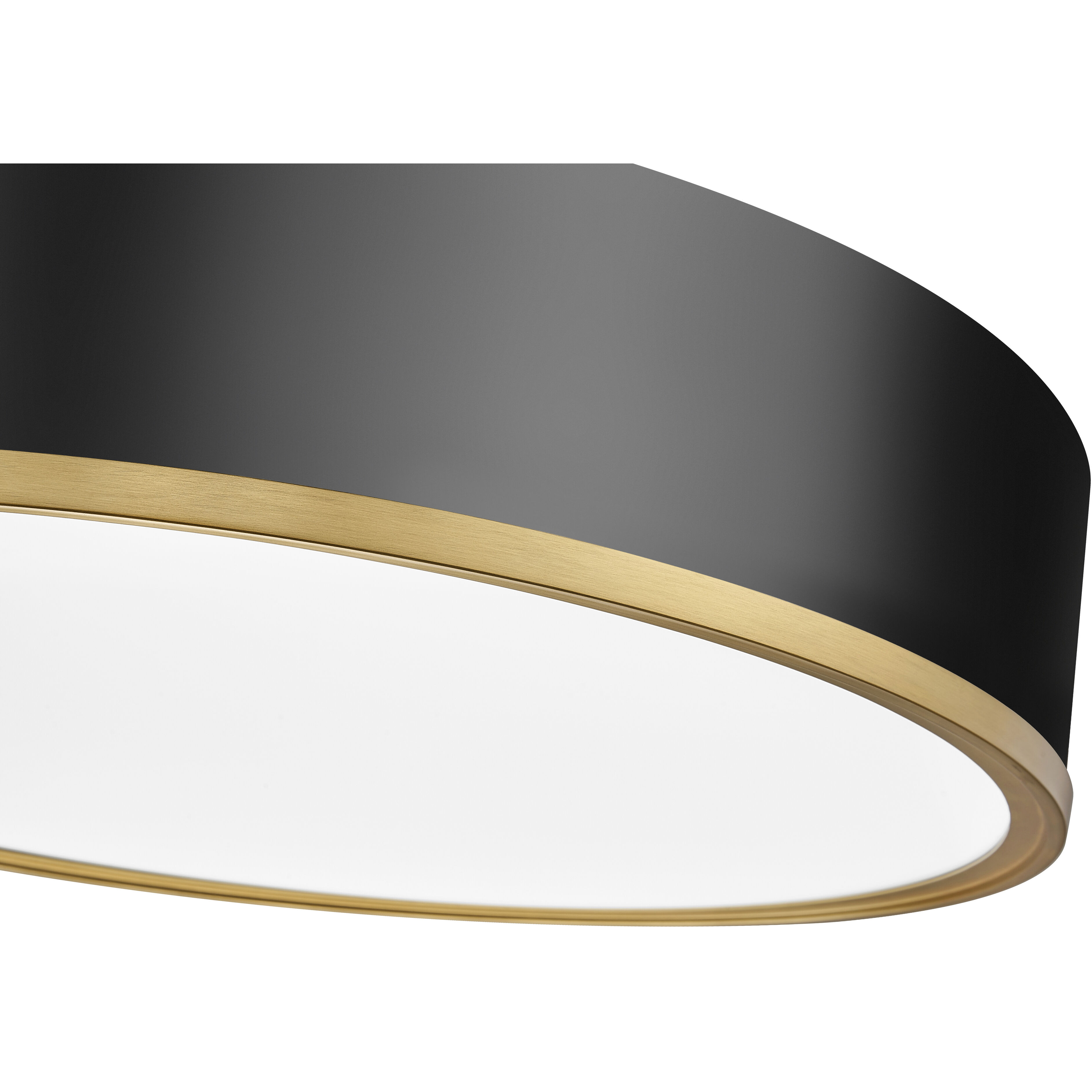 Bradley LED 20.25 inch Matte Black and Modern Gold Flush Mount Ceiling Light