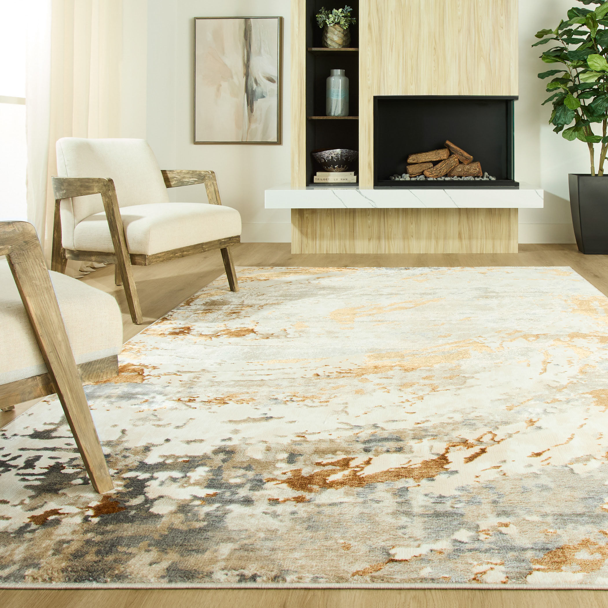 Melet 36 X 24 inch Gold Rug in 2 x 3