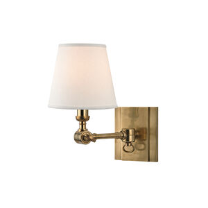 Hillsdale 1 Light 6 inch Aged Brass Wall Sconce Wall Light