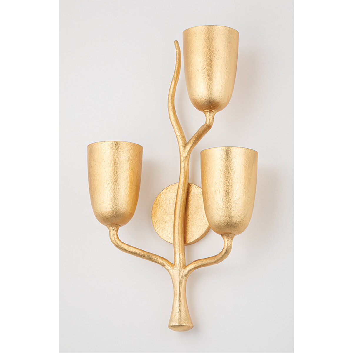 Vine 3 Light 14 inch Gold Leaf Wall Sconce Wall Light in Right, Right