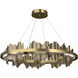 Hildene LED 38 inch Modern Brass and Soft Gold Pendant Ceiling Light in Modern Brass/Soft Gold, Circular