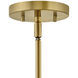 Graham 30 inch Lacquered Brass Indoor Semi-Flush Mount Ceiling Light, Convertible