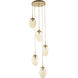 Meteo LED LED Burnished Bronze Chandelier Ceiling Light, Round Multi-Pendant