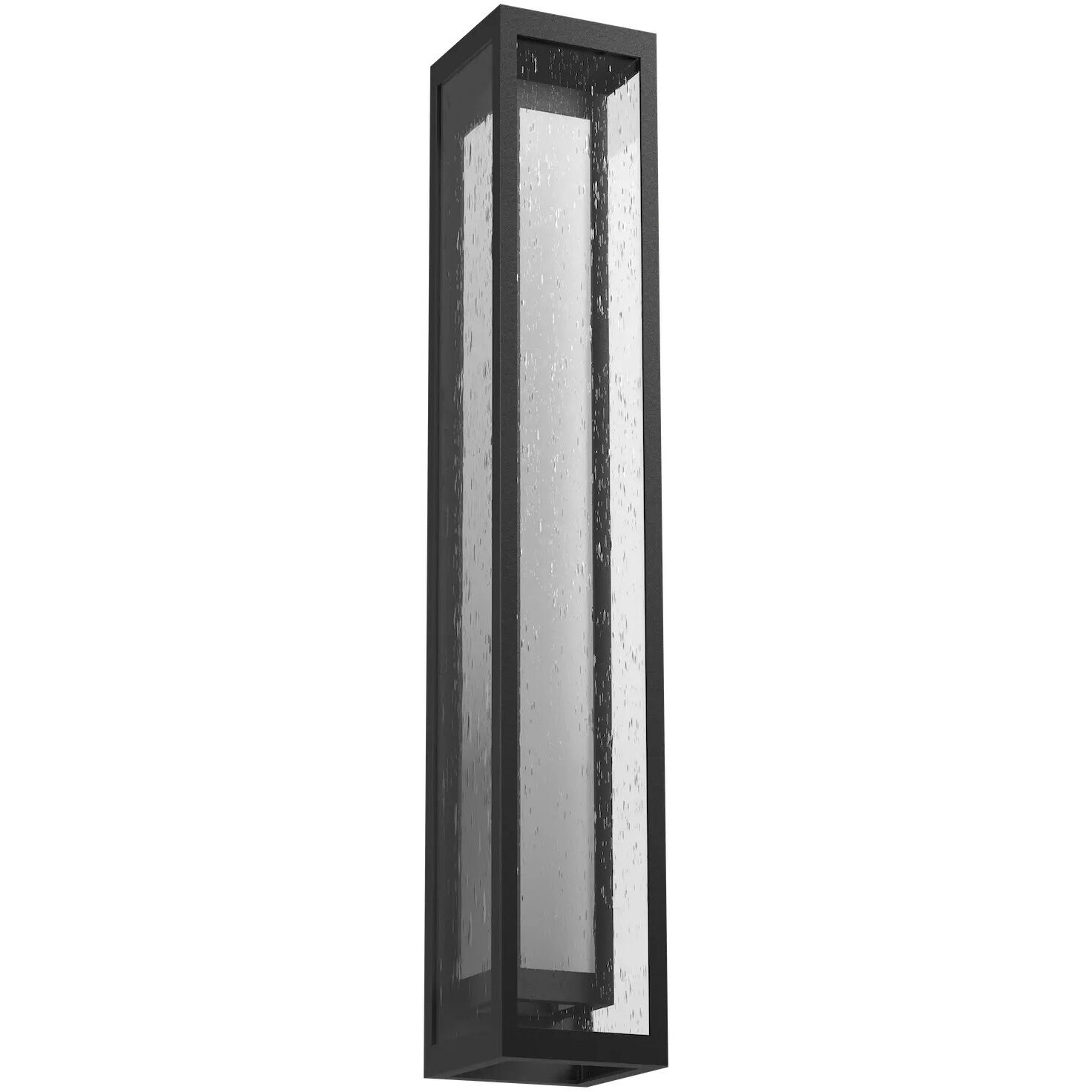 Outdoor Sconce LED 36 inch Textured Black Outdoor Sconce, Double Box