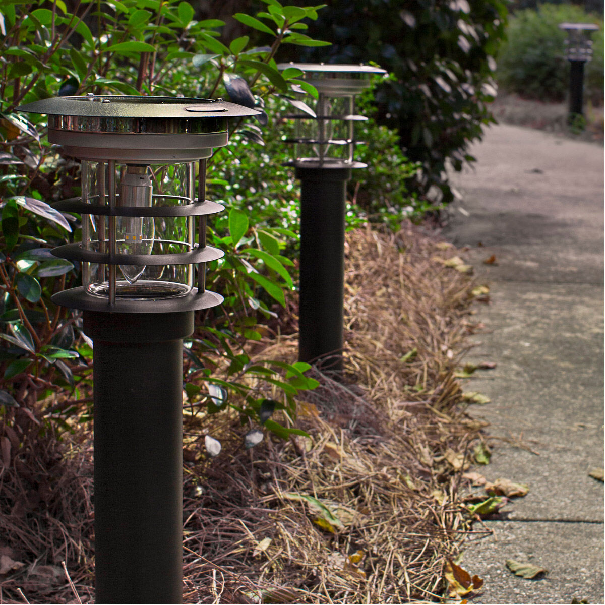 Stainless Steel Bollard 13.00 watt Black Path Light, Solar