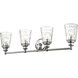 Mae 4 Light 32 inch Chrome Vanity Light Wall Light