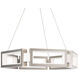 Mies 6 Light 23.88 inch Brushed Nickel Chandelier Ceiling Light in 29in.