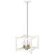 Coyle 4 Light 14 inch White with Polished Nickel Cluster Pendant Ceiling Light