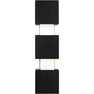 Kelly Wearstler Leagan LED Black Outdoor Wall Sconce, Integrated LED