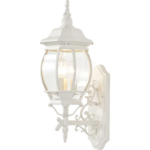 Central Park 3 Light 23 inch White Outdoor Wall Lantern