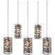 Tempest 9 Light Classic Silver Linear Pendant Ceiling Light in Exposed Bulb, E26 Incandescent, Multi-Pendant