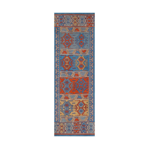 Sajal 36 X 24 inch Bright Orange/Bright Yellow/Sky Blue/Dark Blue Indoor Area Rug, Rectangle