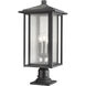 Aspen 3 Light 24.5 inch Black Outdoor Pier Mounted Fixture