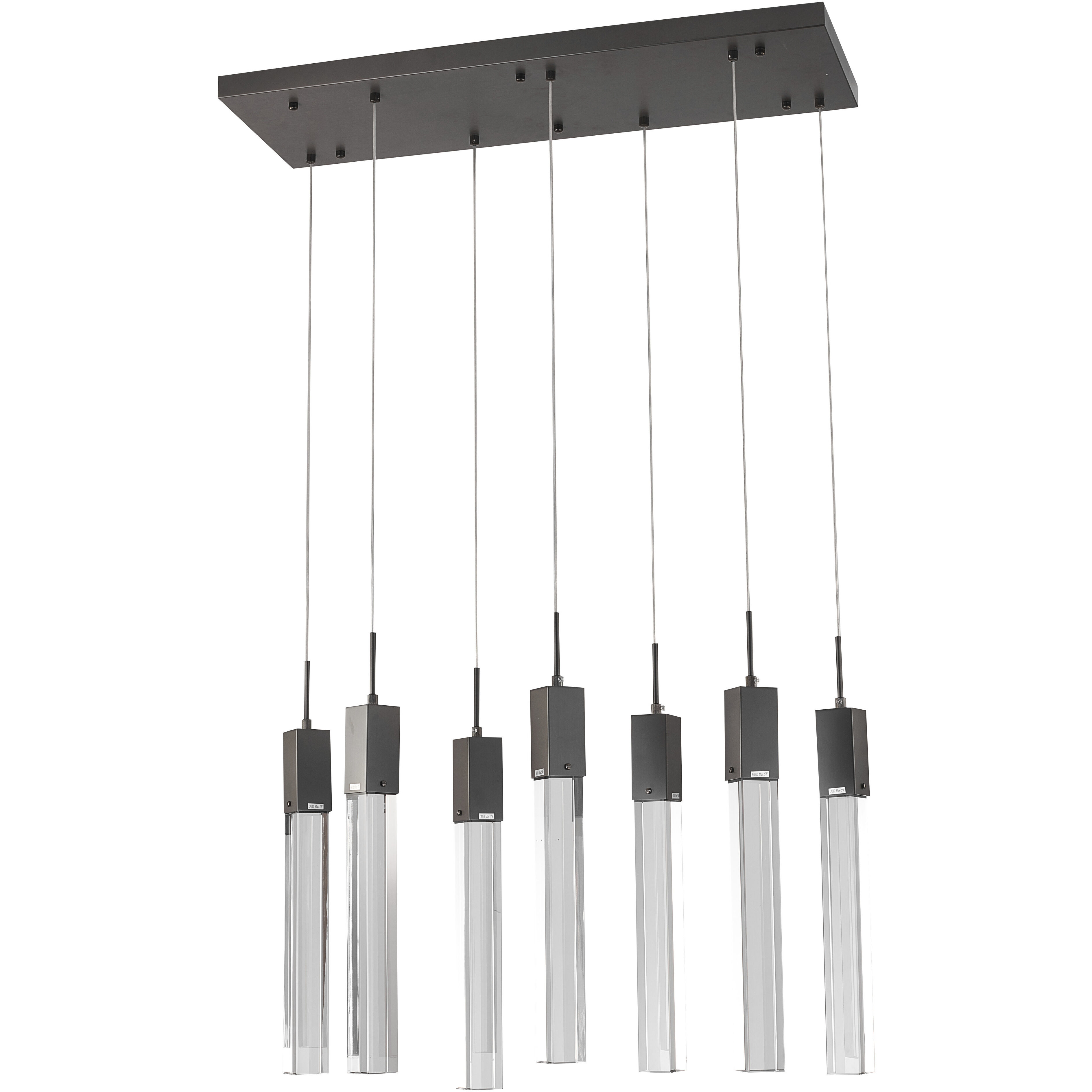 Canada 7 Light 35.4 inch Matte Black Island Lighting Ceiling Light